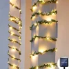 Outdoor Solar String Light Outdoor Waterproof Solar Leaf 5M 50LEDs Fairy String Lghts Christmas Wedding Garden Patio Decoration LED Solar Garden Light
