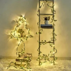 Outdoor Solar String Light Outdoor Waterproof Solar Leaf 5M 50LEDs Fairy String Lghts Christmas Wedding Garden Patio Decoration LED Solar Garden Light