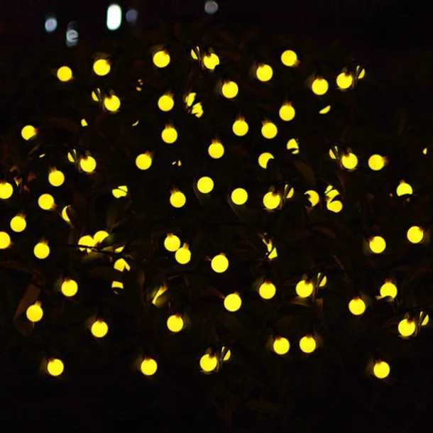 Outdoor Solar String Light Solar LED String Lights Matte Bulb Warm White Colorful White 8 Mode Outdoor Waterproof 7M 50LEDs Fairy Lights Christmas Wedding Holiday Decoration Lights Garden Light