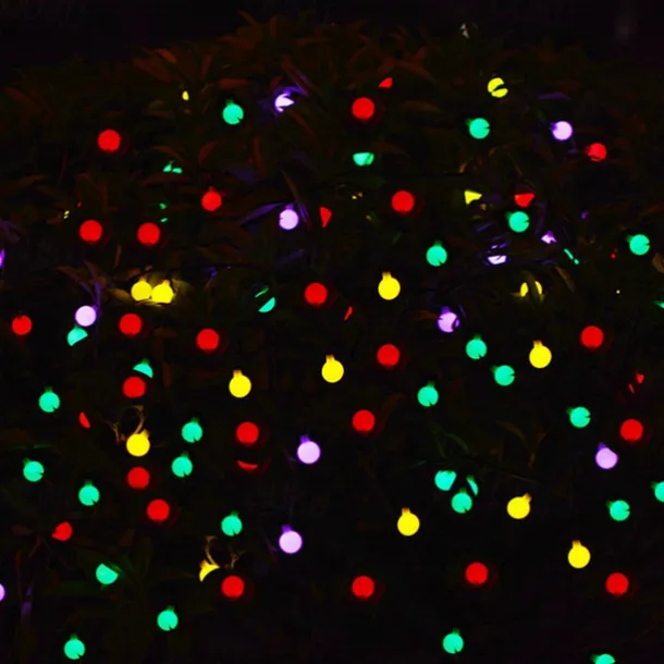 Outdoor Solar String Light Solar LED String Lights Matte Bulb Warm White Colorful White 8 Mode Outdoor Waterproof 7M 50LEDs Fairy Lights Christmas Wedding Holiday Decoration Lights Garden Light