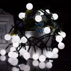 Outdoor Solar String Light Solar LED String Lights Matte Bulb Warm White Colorful White 8 Mode Outdoor Waterproof 7M 50LEDs Fairy Lights Christmas Wedding Holiday Decoration Lights Garden Light