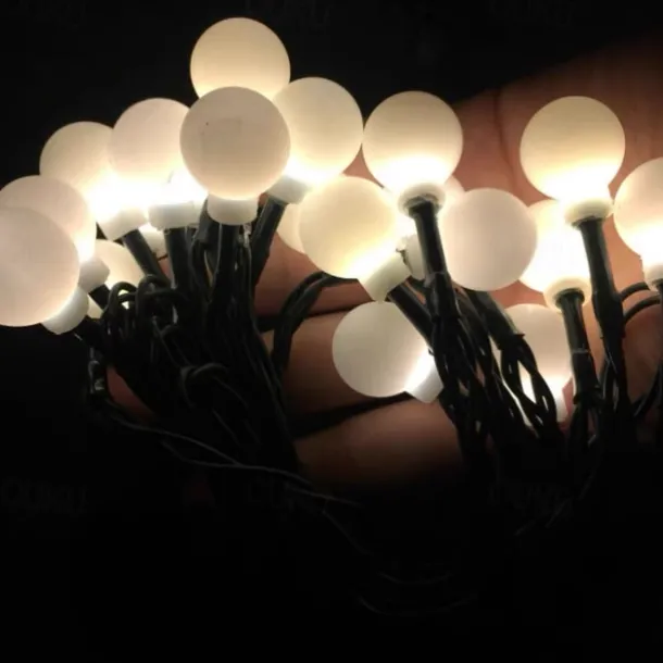 Outdoor Solar String Light Solar LED String Lights Matte Bulb Warm White Colorful White 8 Mode Outdoor Waterproof 7M 50LEDs Fairy Lights Christmas Wedding Holiday Decoration Lights Garden Light