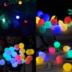 Outdoor Solar String Light Solar LED String Lights Matte Bulb Warm White Colorful White 8 Mode Outdoor Waterproof 7M 50LEDs Fairy Lights Christmas Wedding Holiday Decoration Lights Garden Light