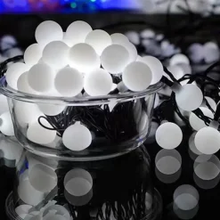 Outdoor Solar String Light Solar LED String Lights Matte Bulb Warm White Colorful White 8 Mode Outdoor Waterproof 7M 50LEDs Fairy Lights Christmas Wedding Holiday Decoration Lights Garden Light