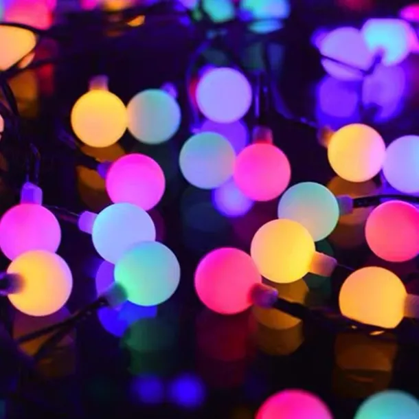 Outdoor Solar String Light Solar LED String Lights Matte Bulb Warm White Colorful White 8 Mode Outdoor Waterproof 7M 50LEDs Fairy Lights Christmas Wedding Holiday Decoration Lights Garden Light