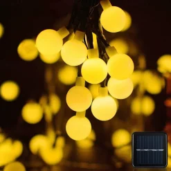 Outdoor Solar String Light Solar LED String Lights Matte Bulb Warm White Colorful White 8 Mode Outdoor Waterproof 7M 50LEDs Fairy Lights Christmas Wedding Holiday Decoration Lights Garden Light