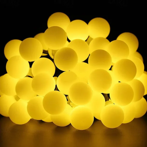 Outdoor Solar String Light Solar LED String Lights Matte Bulb Warm White Colorful White 8 Mode Outdoor Waterproof 7M 50LEDs Fairy Lights Christmas Wedding Holiday Decoration Lights Garden Light