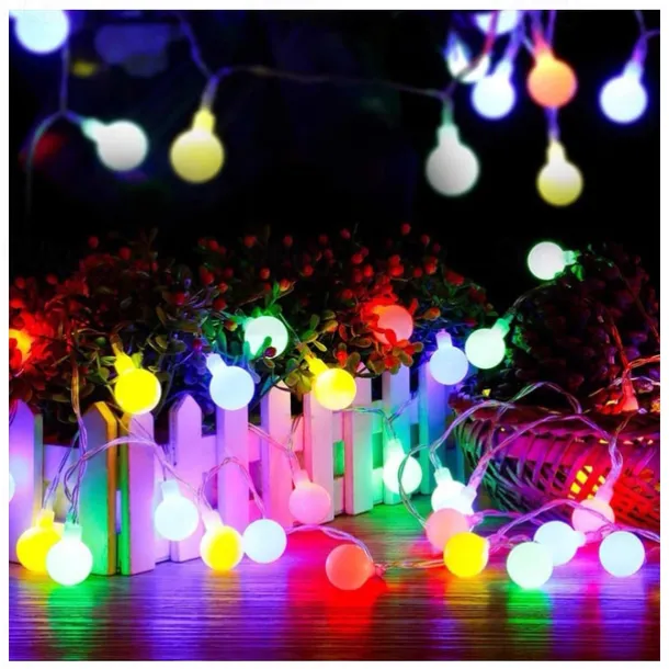 Outdoor Solar String Light Solar LED String Lights Matte Bulb Warm White Colorful White 8 Mode Outdoor Waterproof 7M 50LEDs Fairy Lights Christmas Wedding Holiday Decoration Lights Garden Light