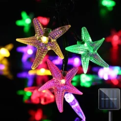 Outdoor Solar String Light Solar String Lights 8 Modes Outdoor Waterproof 7M-50LEDs 6.5M-30LEDs Ocean Stars Fairy String Lights Wedding Garden Holiday Home Decoration LED Solar Garden Light
