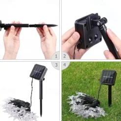 Outdoor Solar String Light Solar String Lights 8 Modes Outdoor Waterproof 7M-50LEDs 6.5M-30LEDs Ocean Stars Fairy String Lights Wedding Garden Holiday Home Decoration LED Solar Garden Light