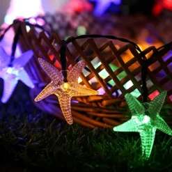 Outdoor Solar String Light Solar String Lights 8 Modes Outdoor Waterproof 7M-50LEDs 6.5M-30LEDs Ocean Stars Fairy String Lights Wedding Garden Holiday Home Decoration LED Solar Garden Light