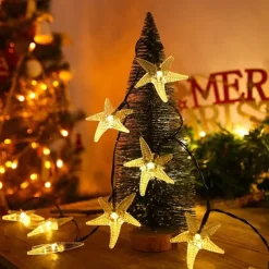 Outdoor Solar String Light Solar String Lights 8 Modes Outdoor Waterproof 7M-50LEDs 6.5M-30LEDs Ocean Stars Fairy String Lights Wedding Garden Holiday Home Decoration LED Solar Garden Light