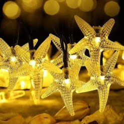 Outdoor Solar String Light Solar String Lights 8 Modes Outdoor Waterproof 7M-50LEDs 6.5M-30LEDs Ocean Stars Fairy String Lights Wedding Garden Holiday Home Decoration LED Solar Garden Light