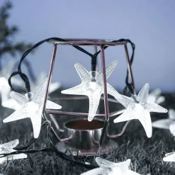 Outdoor Solar String Light Solar String Lights 8 Modes Outdoor Waterproof 7M-50LEDs 6.5M-30LEDs Ocean Stars Fairy String Lights Wedding Garden Holiday Home Decoration LED Solar Garden Light