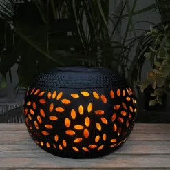 Outdoor Solar Table Garden Lights Dancing Flickering Flame Lamp Retro Metal Lamp For Patio Garden Pathway Yard Decor Lighting 1X