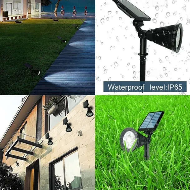 Outdoor Solar Wall Lights IP65 Waterproof Lawn Ground Lamp RGB Changing 4 LED Beads Landscape Spotlights Garden Lawn Yard Decoration Outdoor Light