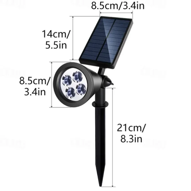 Outdoor Solar Wall Lights IP65 Waterproof Lawn Ground Lamp RGB Changing 4 LED Beads Landscape Spotlights Garden Lawn Yard Decoration Outdoor Light
