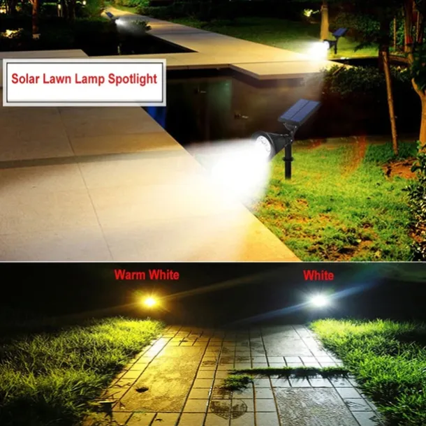 Outdoor Solar Wall Lights IP65 Waterproof Lawn Ground Lamp RGB Changing 4 LED Beads Landscape Spotlights Garden Lawn Yard Decoration Outdoor Light
