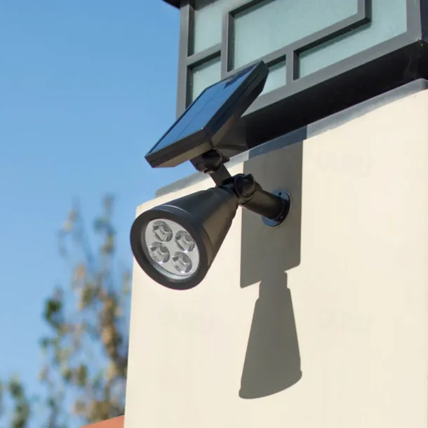 Outdoor Solar Wall Lights IP65 Waterproof Lawn Ground Lamp RGB Changing 4 LED Beads Landscape Spotlights Garden Lawn Yard Decoration Outdoor Light