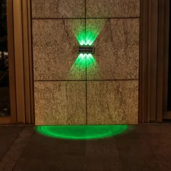 Outdoor Solar Wall Lights LED Garden Lights Smart Light Control Sensor Waterproof Wall Light Courtyard Porch Lamp Balcony Fence Passage Lighting Landscape Decoration Solar Night Light