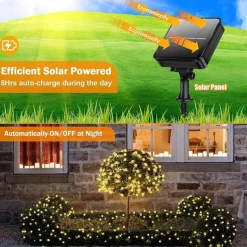 Outdoor Solar Wishing Ball String Lights, 5M 20 LEDs & 7M 50 LEDs Waterproof Fairy Lights for Christmas, Garden, Courtyard and Holiday Party Decoration 1 Set