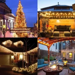 Outdoor Solar Wishing Ball String Lights, 5M 20 LEDs & 7M 50 LEDs Waterproof Fairy Lights for Christmas, Garden, Courtyard and Holiday Party Decoration 1 Set