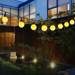 Outdoor Solar Wishing Ball String Lights, 5M 20 LEDs & 7M 50 LEDs Waterproof Fairy Lights for Christmas, Garden, Courtyard and Holiday Party Decoration 1 Set