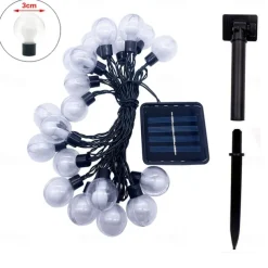 Outdoor Solar Wishing Ball String Lights, 5M 20 LEDs & 7M 50 LEDs Waterproof Fairy Lights for Christmas, Garden, Courtyard and Holiday Party Decoration 1 Set