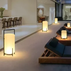 Outdoor Standing Lamp Waterproof IP65 Plug In Courtyard Lamp Landscape Atmosphere Lawn Terrace Garden Layout Balcony Power Adapter 110-240V