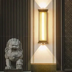 Outdoor Wall Lamp 50/70cm Modern and Simple Outdoor Waterproof Stainless Steel Acrylic 1PCS LED Hanging Wall Lamp, Suitable for Communities, Villas, Courtyards, Hotels, Gardens Wall Sconce