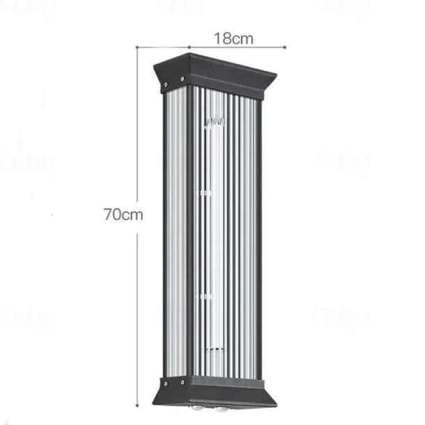 Outdoor Wall Lamp 50/70cm Modern and Simple Outdoor Waterproof Stainless Steel Acrylic 1PCS LED Hanging Wall Lamp, Suitable for Communities, Villas, Courtyards, Hotels, Gardens Wall Sconce