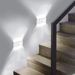 Outdoor Wall Light LED Motion Sensor Wall Sconce Light 8W Up Down Aluminium Modern Indoor Wall Lamps for Living Room Bedroom Corridor Hallway