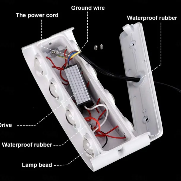 Outdoor Wall Light LED Motion Sensor Wall Sconce Light 8W Up Down Aluminium Modern Indoor Wall Lamps for Living Room Bedroom Corridor Hallway