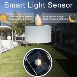 Outdoor Waterproof Solar Candles Light Dusk to Dawn Outdoor Garden Lighting Reusable LED Tea Light Candles for Lantern Garden Camping and Home Decor Lamp