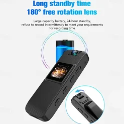 1080P Full HD Mini Camera Infrared Night Vision with LED Screen Small Bodycam Smart Security Sports DV Camcorder Car DV