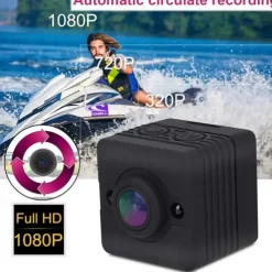 1080P HD Portable Mini Infrared Waterproof Action Camera Camcorder for Home Security Outdoor Sports Recording
