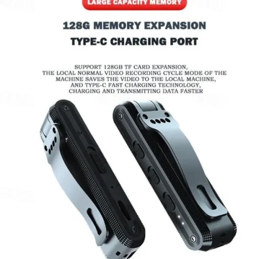 1080P HD Video Recorder Mini Hidden Camera Clip IR Night Cam Back Clip Body DV RDV DVR Video Surveillance Camcorder Loop Recording