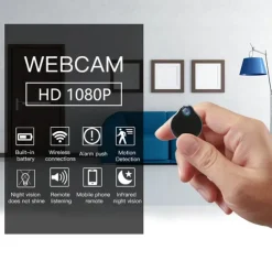 1080P Wearable Pendant Necklace Mini Mirco Wifi P2P IP Camera DV Remote Wireless Camcoder With Night Vision Motion Detection Cam
