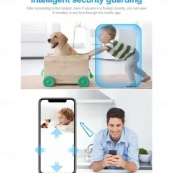 1080P Wireless CCTV IP Camera Surveillance, Night Vision Home Security Camera with 2 Way Audio NO CARD