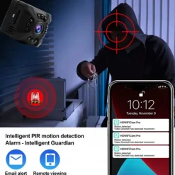 1080P Wireless Home Security Camera Smart WiFi Camera Built-in Battery Supports Night Vision Motion Detection for Home Office with Mounting Bracket