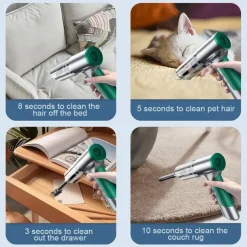 12000PA New Powerful Wireless Car Vacuum Cleaner Multifunctional Strong Suction 3 Gear Adjustment Mini Portable Strong Robot Cleaner Home Car Dual Use Vacuum Cleaner Keyboard Cleaning Tool