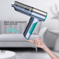 12000PA New Powerful Wireless Car Vacuum Cleaner Multifunctional Strong Suction 3 Gear Adjustment Mini Portable Strong Robot Cleaner Home Car Dual Use Vacuum Cleaner Keyboard Cleaning Tool