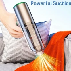 12000PA New Powerful Wireless Car Vacuum Cleaner Multifunctional Strong Suction 3 Gear Adjustment Mini Portable Strong Robot Cleaner Home Car Dual Use Vacuum Cleaner Keyboard Cleaning Tool