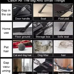 12000Pa Wireless Mini Vacuum Cleaner Handheld Large Suction Car Vacuum Cleaner For Home Car Vacuum Cleaner Pet Hair Absorber