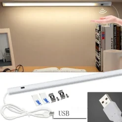 2Pack Cabinet Lights USB Powered Smart LED Kitchen Light Hand Sweep Sensor Light High Brightness Backlight for Cabinet Wardrobe Drawer Sensor Light 30/40cm