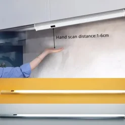 2Pack Cabinet Lights USB Powered Smart LED Kitchen Light Hand Sweep Sensor Light High Brightness Backlight for Cabinet Wardrobe Drawer Sensor Light 30/40cm