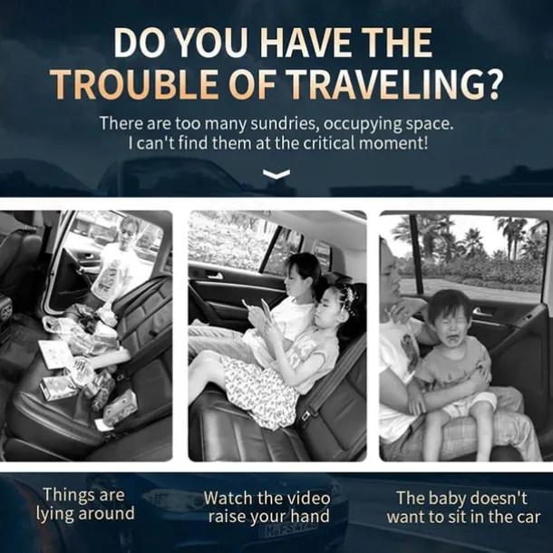 2Pack Car Seat Back Organizer PU Leather Car Seat Protector Travel Accessories Car Organizer Seat Protector Kick mats Back seat Protector and Cup Holder Travel Accessories