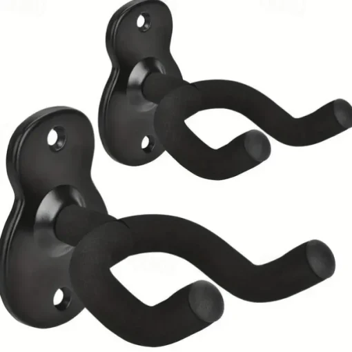 2Pack Guitar Hangers, Metal Wall Mounted Guitar Hook For Folk Music, Bass, Electric Guitar, Classical Guitar