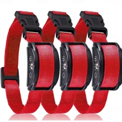 Pack of 3 Dog Bark Collar Barking Training Collar Waterproof & Rechargeable Automatic Shock Control Prong Collar with Beep & Shock for Small Medium Large Dogs