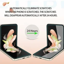 [2+2Pack] Screen Protector + Camera Lens Protector For Samsung Galaxy Z Flip 7 Z Flip 6 Z Flip 5 Z Flip 4 Z Flip 3 TPU Hydrogel 9H Hardness Anti Bubbles Anti-Fingerprint High Definition Explosion